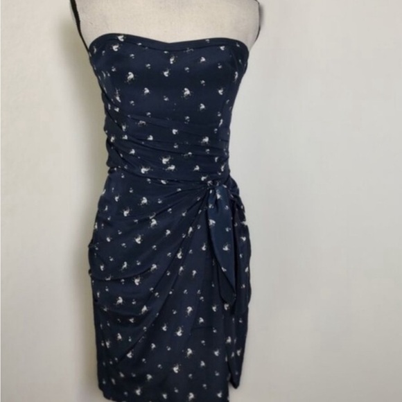 Club Monaco Strapless Silk Dress (Size 8) - Picture 2 of 13